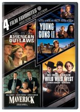 Cover art for 4 Film Favorites: Westerns (American Outlaws, Maverick, Wild Wild West, Young Guns 2)
