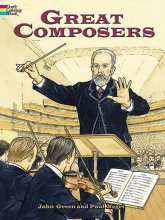 Cover art for Great Composers Coloring Book (Dover History Coloring Book)