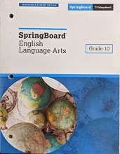 Cover art for SpringBoard English Language Arts Student Edition Grade 10, c. 2018, 9781457308390, 1457308398