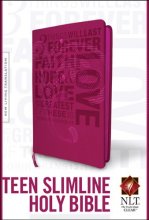 Cover art for Teen Slimline Bible NLT (Red Letter, LeatherLike, Hot Pink)