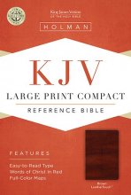 Cover art for KJV Large Print Compact Reference Bible, Brown LeatherTouch