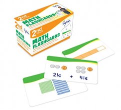 Cover art for 2nd Grade Math Flashcards: 240 Flashcards for Building Better Math Skills (Place Value, Comparisons Rounding, Addition & Subtraction, Fractions, Measurement, Time, Money) (Sylvan Math Flashcards)