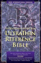 Cover art for NIV UltraThin Reference Bible: Indexed (Black Genuine Leather)