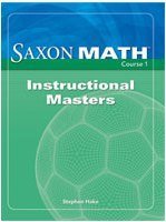 Cover art for Saxon Math Course 1 Instructional Masters (Course 1)