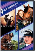 Cover art for 4 Film Favorites: Classic Horse Films (Black Beauty, National Velvet, International Velvet, The Story of Seabiscuit)
