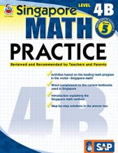 Cover art for Singapore Math – Level 4B Math Practice Workbook for 5th Grade, Paperback, Ages 10–11 with Answer Key