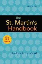 Cover art for The St. Martin's Handbook with 2016 MLA update