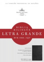 Cover art for RVR 1960/KJV Biblia Bilingüe Letra Grande, negro imitación piel con índice (Spanish Edition)