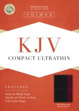 Cover art for KJV Compact Ultrathin Bible, Black/Burgundy LeatherTouch