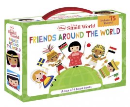 Cover art for Friends Around the World - Disney It's A Small World 4 Board Books & 75 Stickers