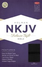 Cover art for NKJV Deluxe Gift Bible, Black LeatherTouch