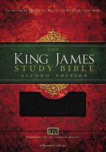 Cover art for KJV Study Bible, Large Print, Bonded Leather, Black, Red Letter: Second Edition