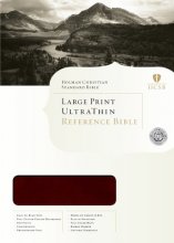 Cover art for HCSB Large Print Ultrathin Reference Bible, Mahogany LeatherTouch