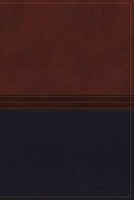 Cover art for NKJV, The MacArthur Study Bible, Leathersoft, Brown/Navy: Revised and Updated Edition (Signature)