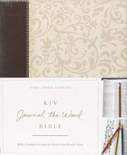Cover art for KJV, Journal the Word Bible, Leathersoft, Brown/Cream, Red Letter Edition: Reflect, Journal, or Create Art Next to Your Favorite Verses