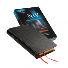 Cover art for NIV Pitt Minion Reference Bible, Black Goatskin Leather, Red-letter Text, NI446:XR