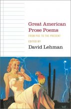 Cover art for Great American Prose Poems: From Poe to the Present