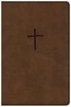 Cover art for NKJV Compact Bible, Value Edition Brown Leathertouch