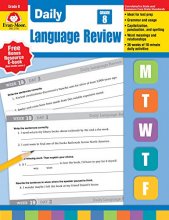 Cover art for Evan-Moor Daily Language Review Grade 8 Teacher s Edition Supplemental Teaching Resource Book, 36 Weeks of Lessons