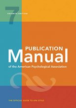 Cover art for Publication Manual of the American Psychological Association: 7th Edition, 2020 Copyright