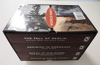 Cover art for World War II:The Fate of Europe Four Book Box Set (The Fall of Berlin, Rommel's War in Africa, Decision in Normandy, Enemy at the Gates: The Battle for Stalingrad)