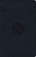 Cover art for ESV Large Print Value Thinline Bible (TruTone, Navy, Mosaic Cross Design)