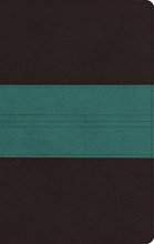 Cover art for ESV Large Print Personal Size Bible (TruTone, Dark Brown/Teal, Trail Design)