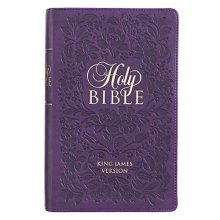 Cover art for KJV Holy Bible, Giant Print Standard Bible, Purple Faux Leather Bible w/Ribbon Marker, Red Letter Edition, King James Version