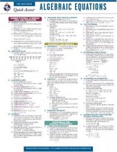 Cover art for Algebraic Equations - REA's Quick Access Reference Chart (Quick Access Reference Charts)