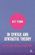 Cover art for Key Terms in Syntax and Syntactic Theory