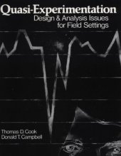 Cover art for Quasi-Experimentation: Design & Analysis Issues for Field Settings