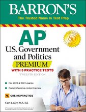 Cover art for AP US Government and Politics Premium: With 5 Practice Tests (Barron's Test Prep)