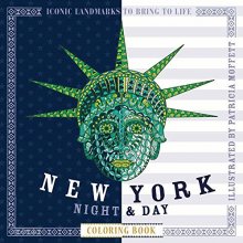 Cover art for New York Night & Day Coloring Book: Iconic Landmarks to Bring to Life (Night & Day Coloring Books)