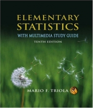 Cover art for Elementary Statistics With Multimedia Study Guide (10th Edition)