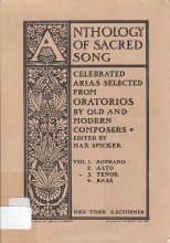 Cover art for Anthology of Sacred Song: Celebrated Arias Selected From Oratorios By Old and Modern Composers (Tenor)