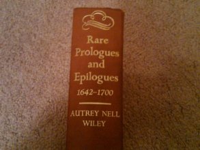 Cover art for Rare Prologues and Epilogues 1642-1700
