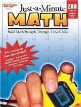 Cover art for Just-a-Minute Math: Reproducible Grades 1-8