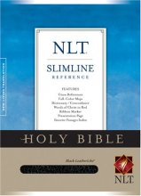Cover art for Holy Bible: New Living Translation, Leatherlike Black, Slimline Reference