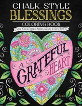 Cover art for Chalk-Style Blessings Coloring Book: Color With All Types of Markers, Gel Pens & Colored Pencils (Design Originals) 32 Faith-Affirming Designs Celebrating Gratitude & Joy, in the Chalk Folk Art Style