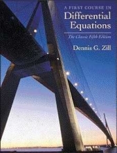 Cover art for A First Course in Differential Equations: The Classic Fifth Edition