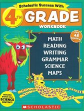 Cover art for NEW 2018 Edition Scholastic - 4th Grade Workbook with Motivational Stickers