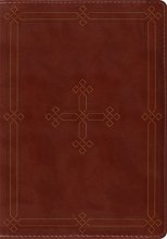 Cover art for ESV Study Bible (TruTone, Brown, Engraved Cross Design)