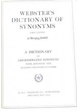 Cover art for Webster's Dictionary of Synonyms
