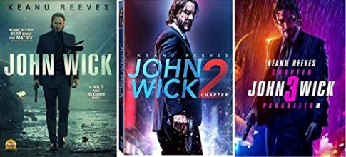 Cover art for John Wick Trilogy 1 2 3 One Two Three (3 DVD Set Widescreen) Keanu Reeves