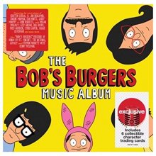 Cover art for The Bobs Burgers Music Album 2cd set with 6 collectible character trading cards