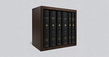 Cover art for ESV Reader's Bible, Six-Volume Set: With Chapter and Verse Numbers (Goatskin over Board with Walnut Slipcase)