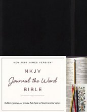 Cover art for NKJV, Journal the Word Bible, Hardcover, Black, Red Letter Edition: Reflect, Journal, or Create Art Next to Your Favorite Verses