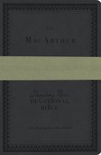Cover art for ESV MacArthur Drawing Near Devotional Bible (TruTone, Charcoal/Sage, Trail Design)