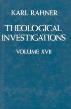 Cover art for Theological Investigations Volume XVII