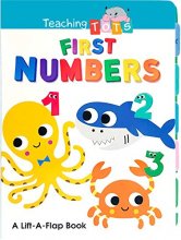 Cover art for First Numbers - Chunky Lift-a-Flap Board Book with Tabs - Educational Children's Book - Preschool Learning - Hardcover